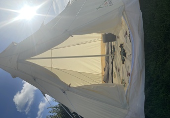 2 Person Tipi Tent With 2 Single Airbeds